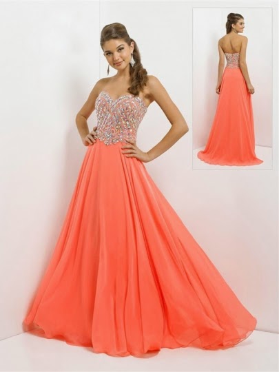 Chiffon Prom Dresses With Rhinestone