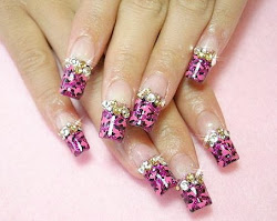 acrylic nail nails designs zebra tips leopard gel tattoos colorful arts