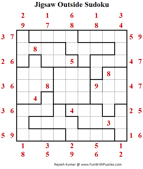 Jigsaw Outside Sudoku Puzzle (Daily Sudoku League #200)