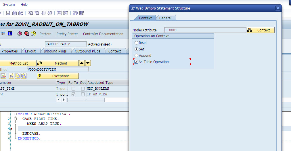 An SAP Consultant  Dynpro ABAP Radio buttons on Table row