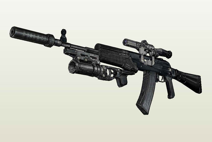 AN-94 Abakan Assault Rifle Papercraft | Papercraft Paradise ...