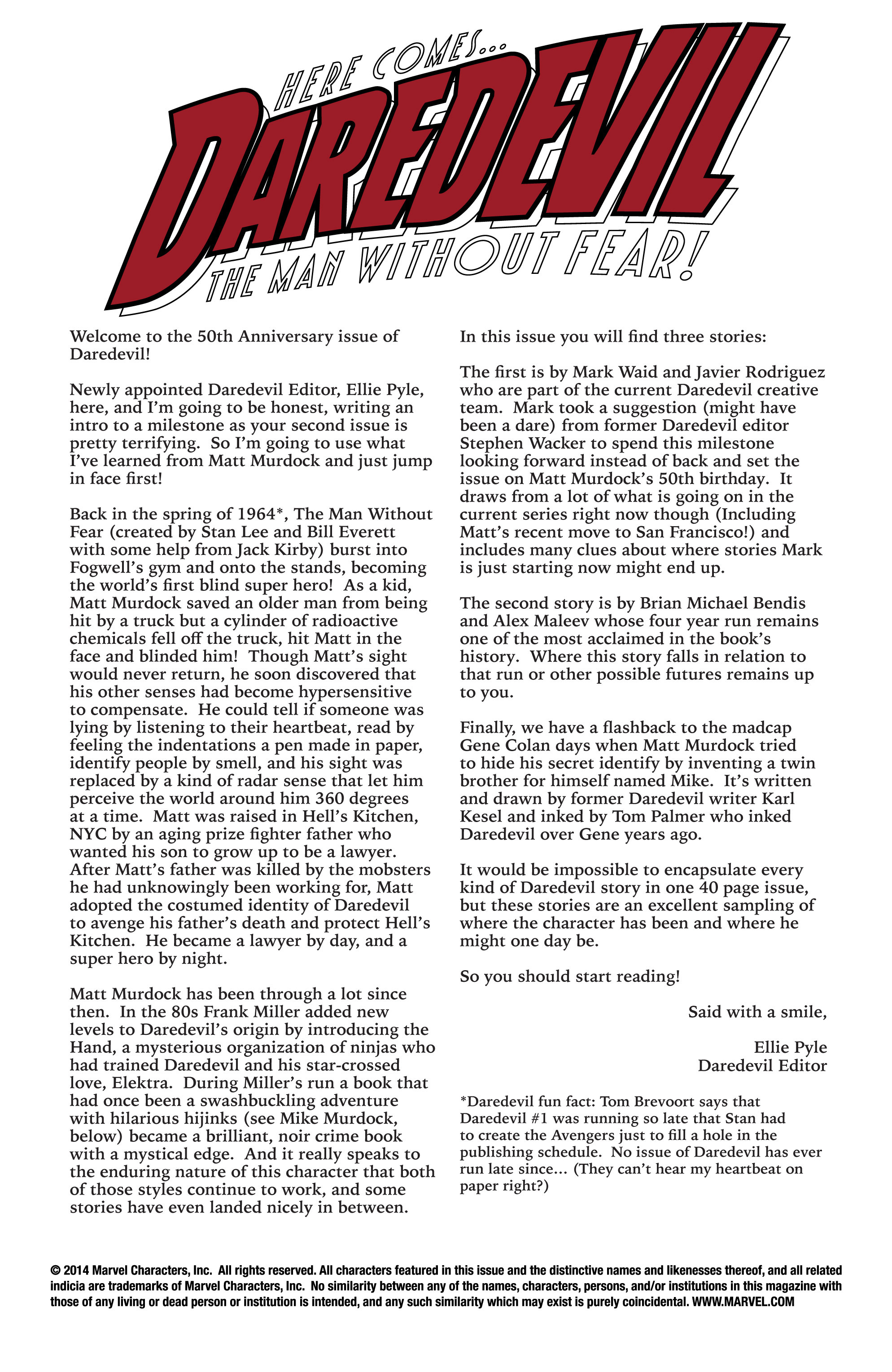 Read online Daredevil (2014) comic -  Issue #1.50 - 2