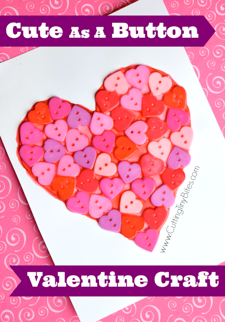 Cute As A Button Valentine Craft  What Can We Do With Paper And Glue