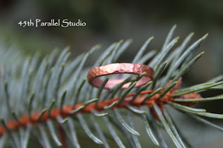seventh anniversary copper jewelry ring