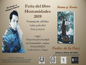 Feria del Libro UNACH 2019, Carlos de la Cruz escritor mexicano