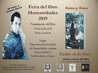 Feria del Libro UNACH 2019, Carlos de la Cruz escritor mexicano