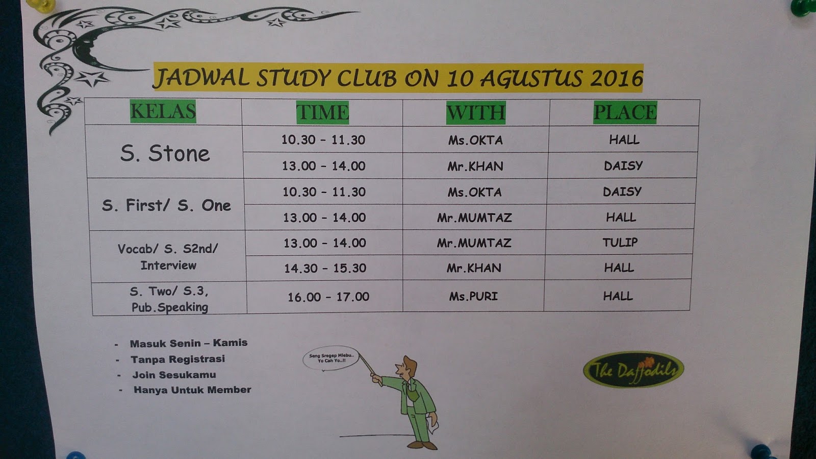 Review Tempat kursus di Kampung Inggris Pare Part 2 Daffodils, Elfast, Global English (GE