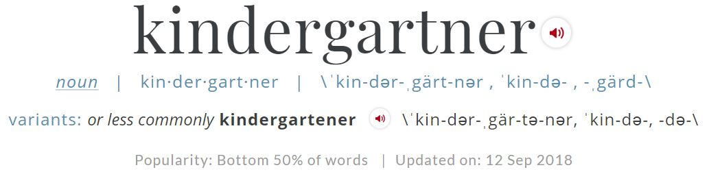 albertnet: Spelling Focus - Is It “Kindergartner” or “Kindergartener”?