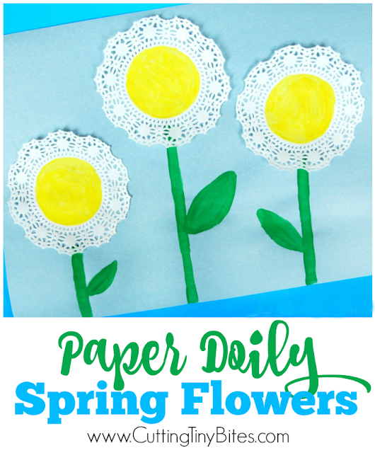 Sweet and simple spring flower craft for toddlers and preschoolers.