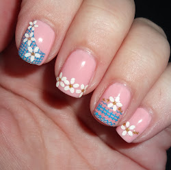 nails pretty flower easy pink tips nail glitter delights wendy