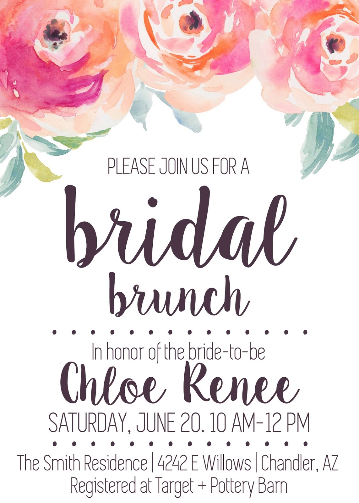 floral invitation