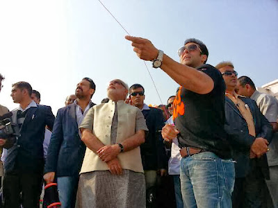 Salman Khan Celebrates Uttarayan With Narendra Modi
