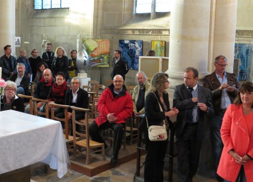 Le vernissage à l'église du Mesnil-Aubry