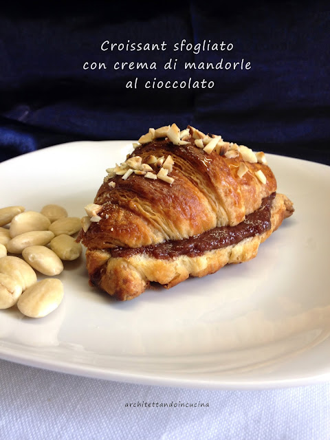croissant sfogliat con crema di mandorle al cioccolato e santa cecilia dell'mtc del giubileo