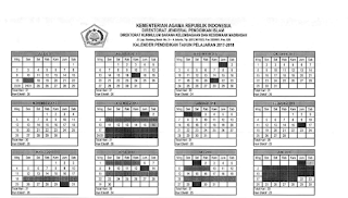 Kaldik Madrasah Terbaru Tahun Pelajaran 2017/2018