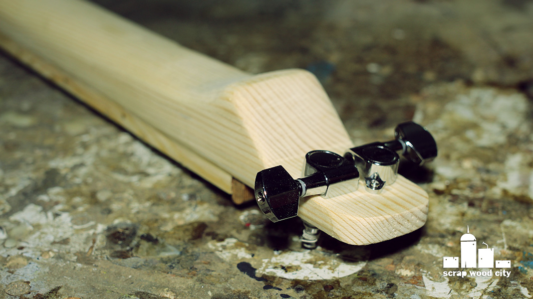 scrap wood city: How to make a 2 string instrument from an oven pan ...