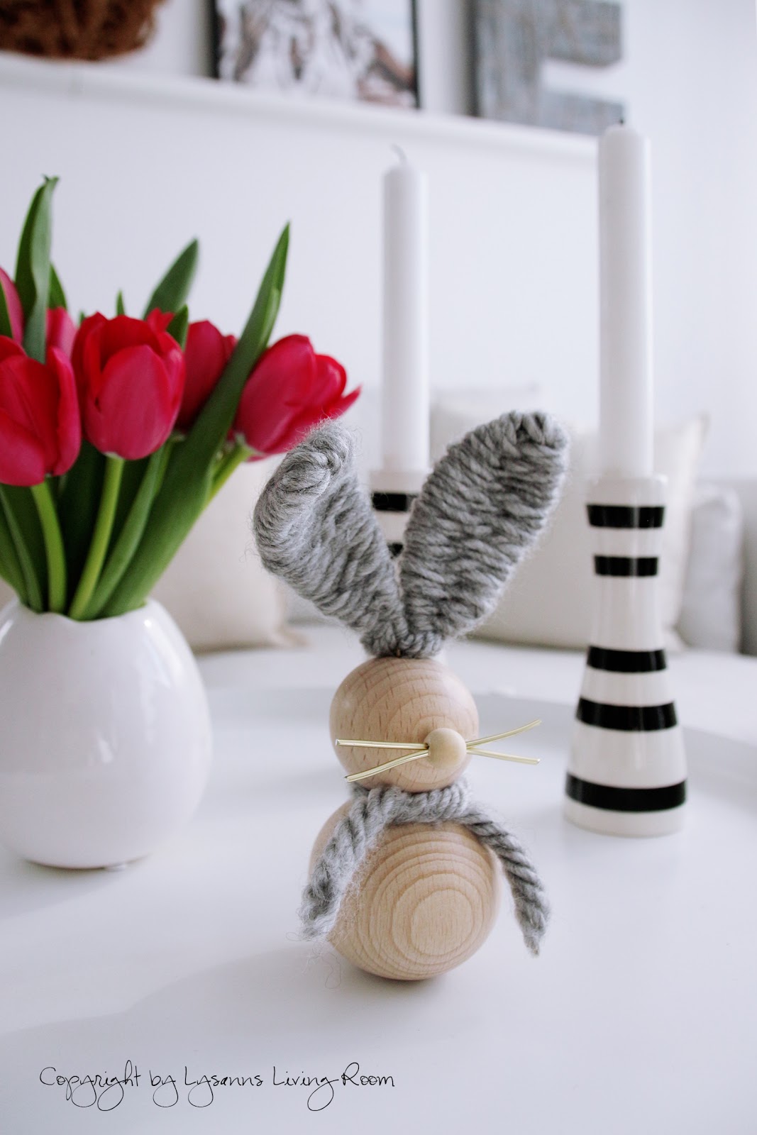 Lysanns Living and Homestyle: DIY OSTERHASE AUS HOLZ