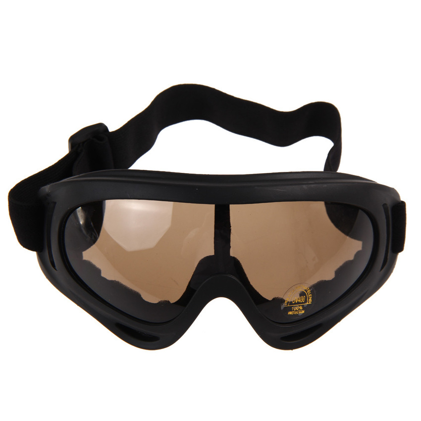 Sunglasses motor Ski Goggles Kacamata coklat  gelap 