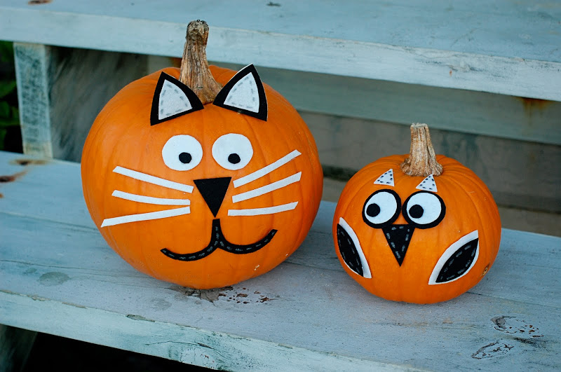 calabazas con fieltro halloween