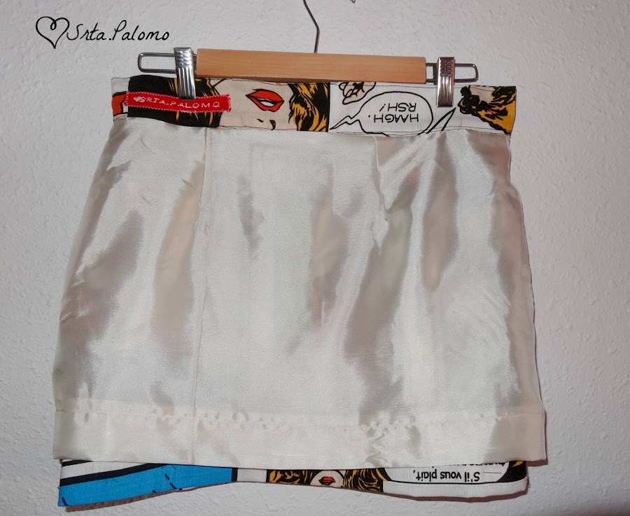 falda hecha por modista con forro