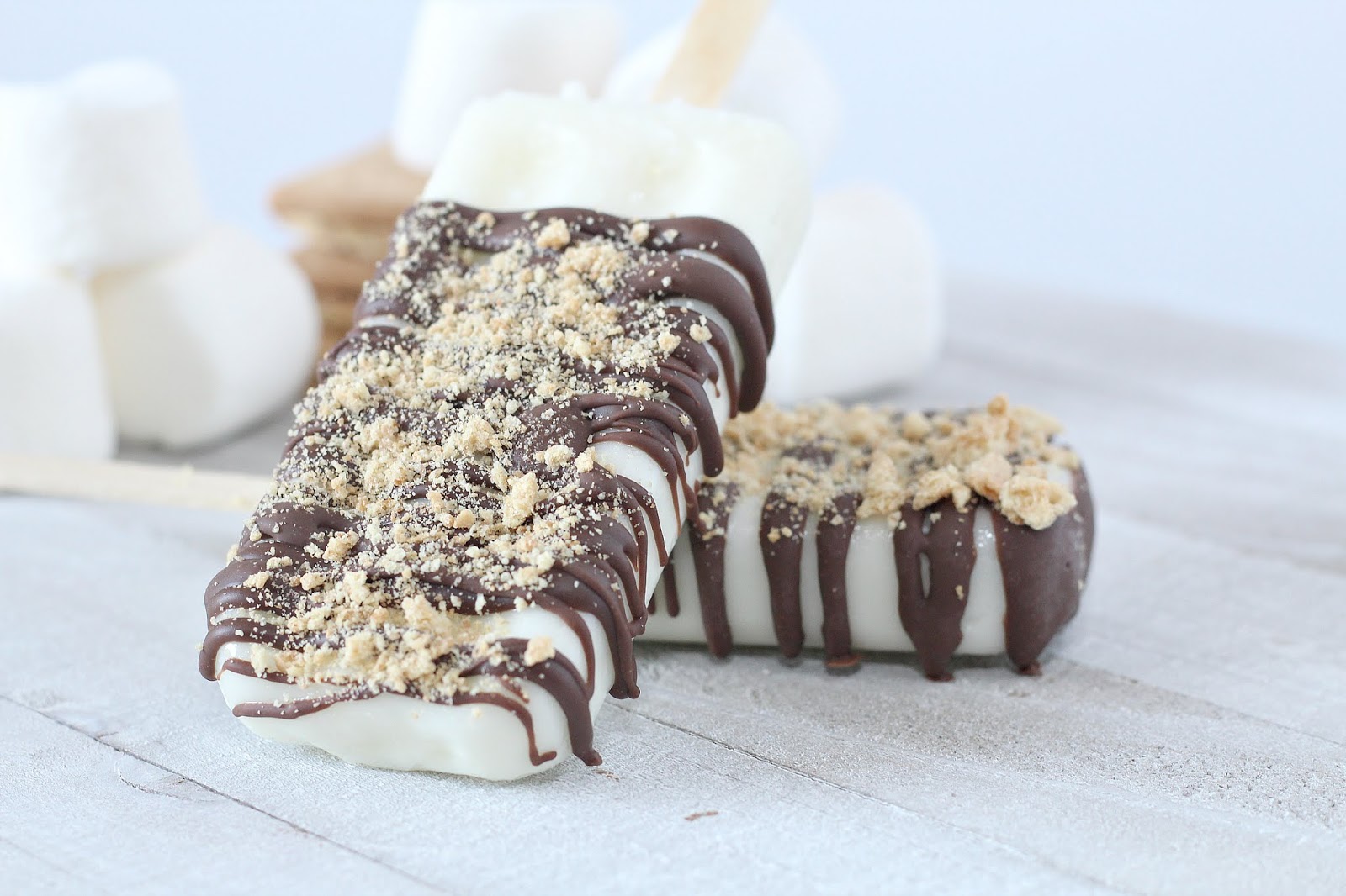 S'more pops homemade with ice cream and without the campfire
