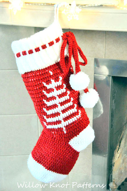 christmas tree stocking Crochet pattern