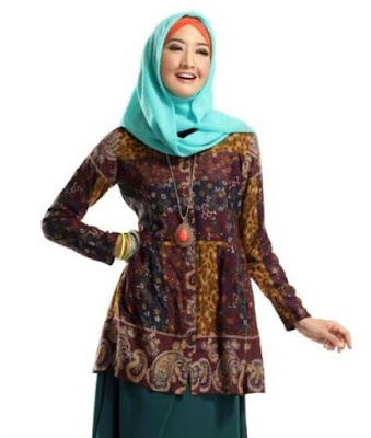 model atasan batik wanita muslimah terbaru model atasan batik wanita muslimah terbaru