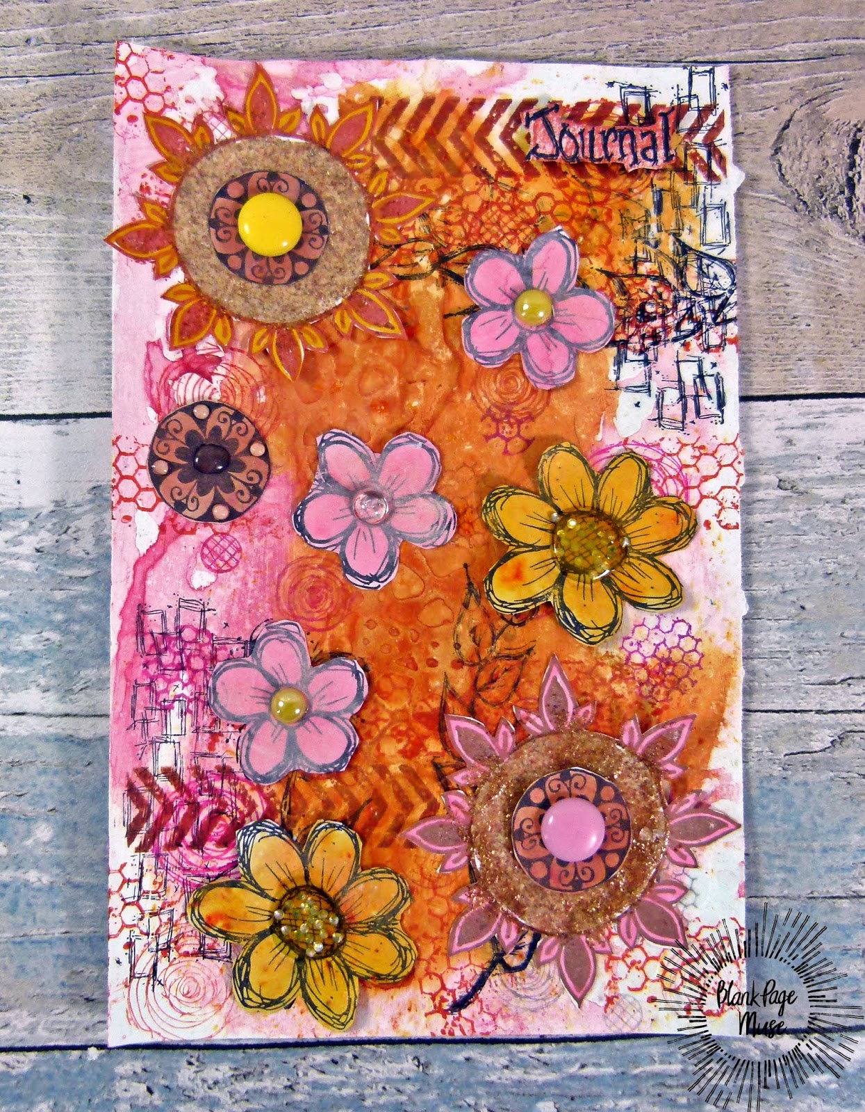 The Blank Page Muse Flowers Mixed Media Art Journal | Life in a Snapshot