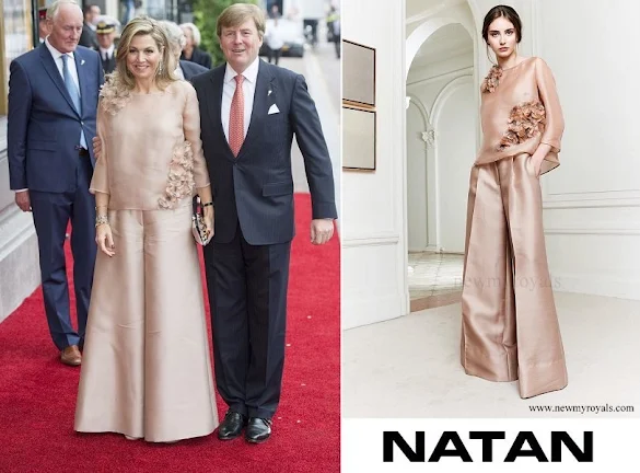 Queen Maxima wore Natan Silk Dress, Trouser and Top, Atelier 158, the new couture collection