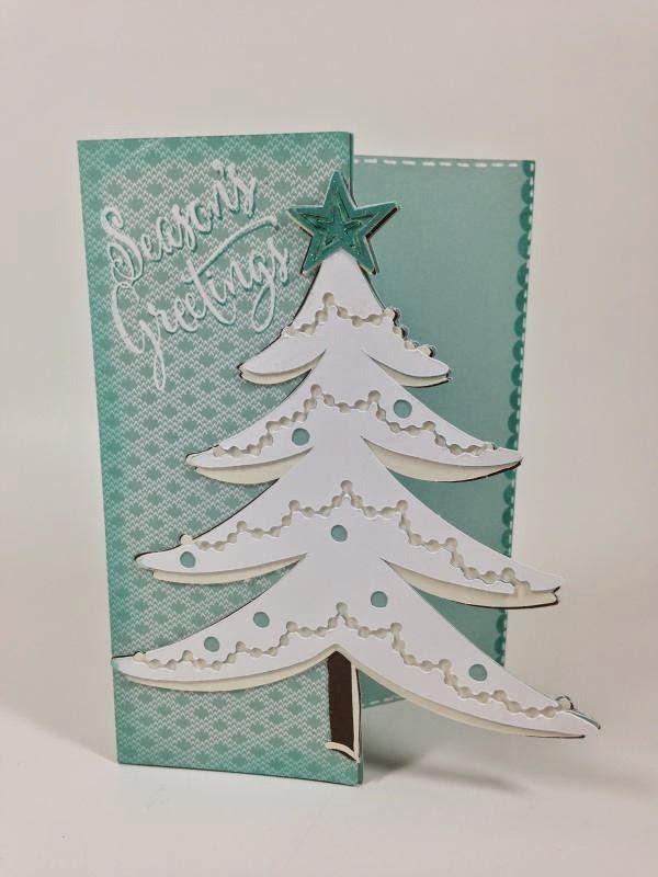 Cricut White Christmas Tree card