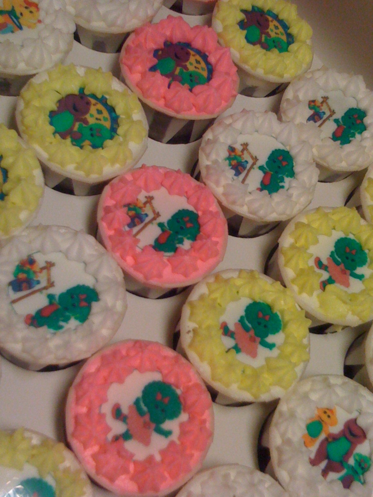 Cake Cupboard Barney And Friends Edible Image Cupcakes