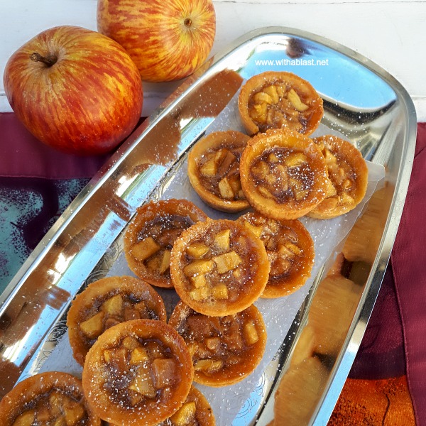 Buttery, sweet, mini Toffee Apple Tartlets are great to add to your sweet party platter or to serve as a quick to make dessert