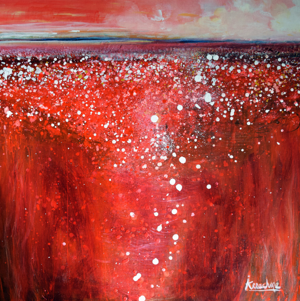 Daily Painters Abstract Gallery Environmental Abstract Painting, Red