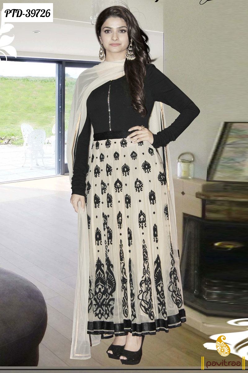 Bollywood Celebrity Rageshwari in Off White Silk Designer Salwar kameez - Indian  Dresses