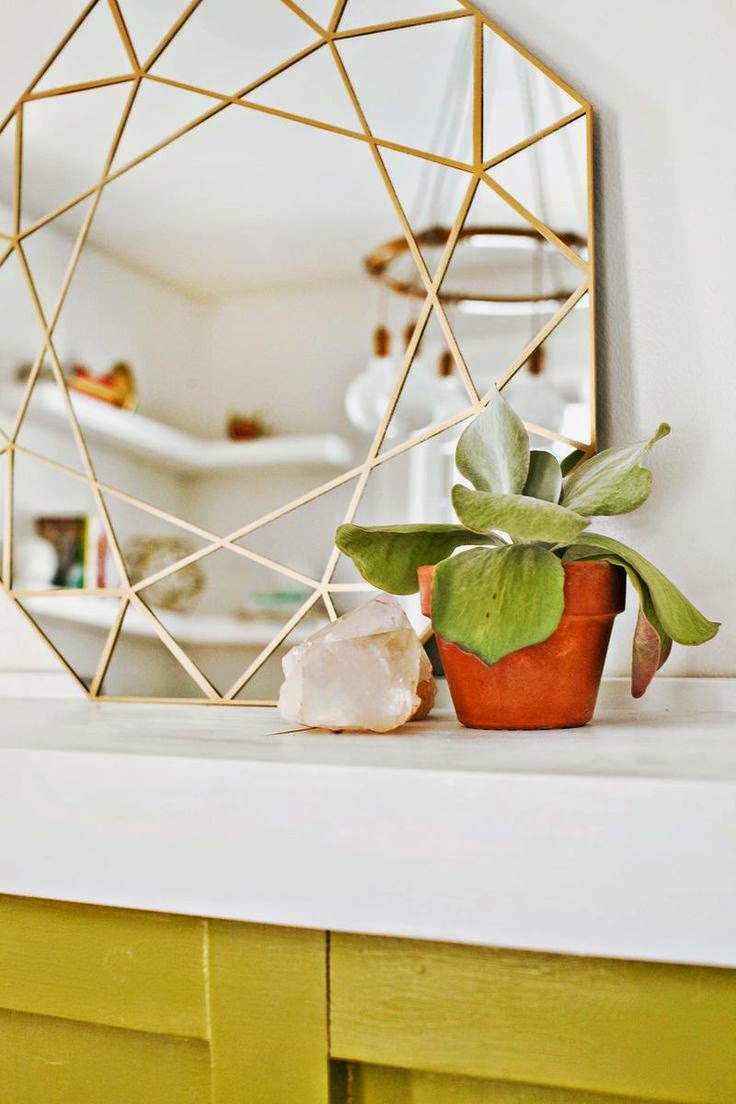 Gem Mirror DIY + Easy Mirror Cutting Technique .Hello Healthy Blog.