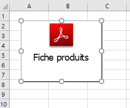 Objet PDF dans Excel renomé