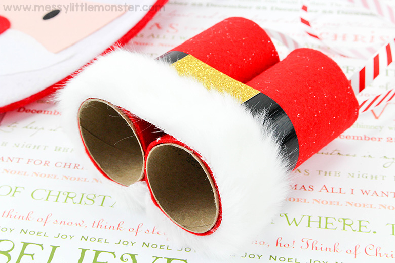 Santa Binoculars A fun santa craft to search for santa! Messy Little Monster
