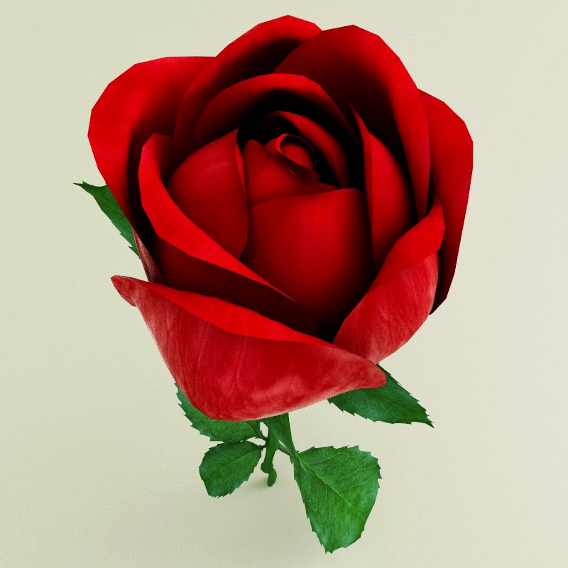 High quality 3d models since 2011: Red Rose 3d model