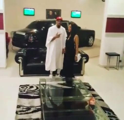 1 Wait, Dilly and Fifi Emenyiora have a Royce Rolls parked in their sitting room? (video)