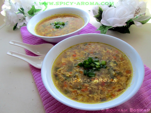 Hot and Sour Soup (Indian - Chinese Version) - Recipe with step by step
