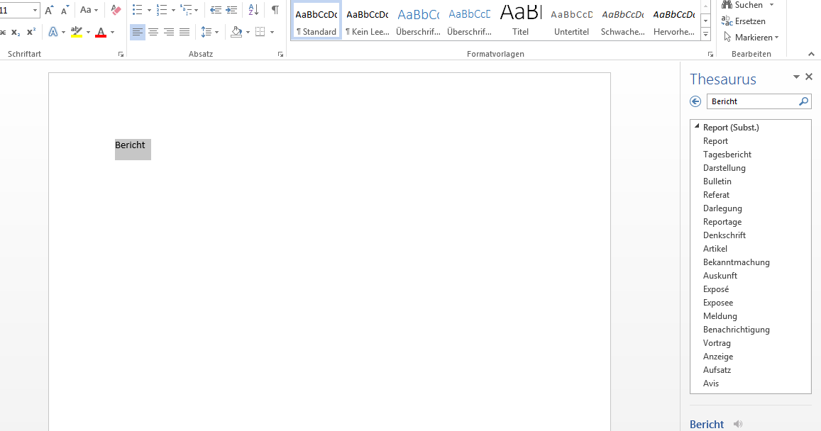 pcguru.at Microsoft Word Thesaurus wenn Dir wieder mal die Worte