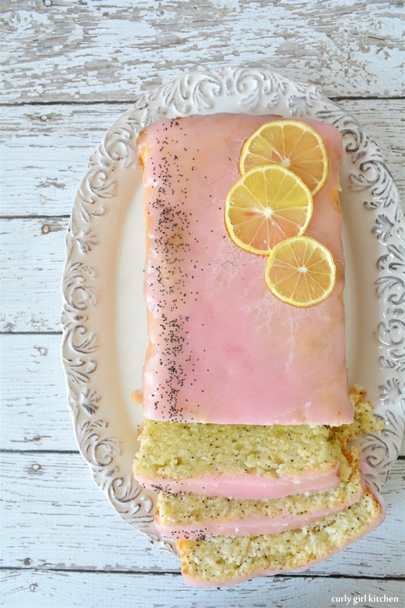 Curly Girl Kitchen Lemon Poppy Seed Cake with Red Grapefruit Glaze