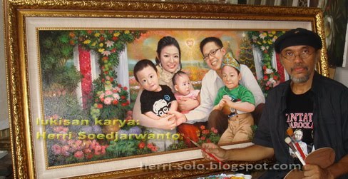 PROSES PEMBUATAN : "Happy Family", Lukis Wajah yang dibuat berdasarkan Feng Shui Keluarga