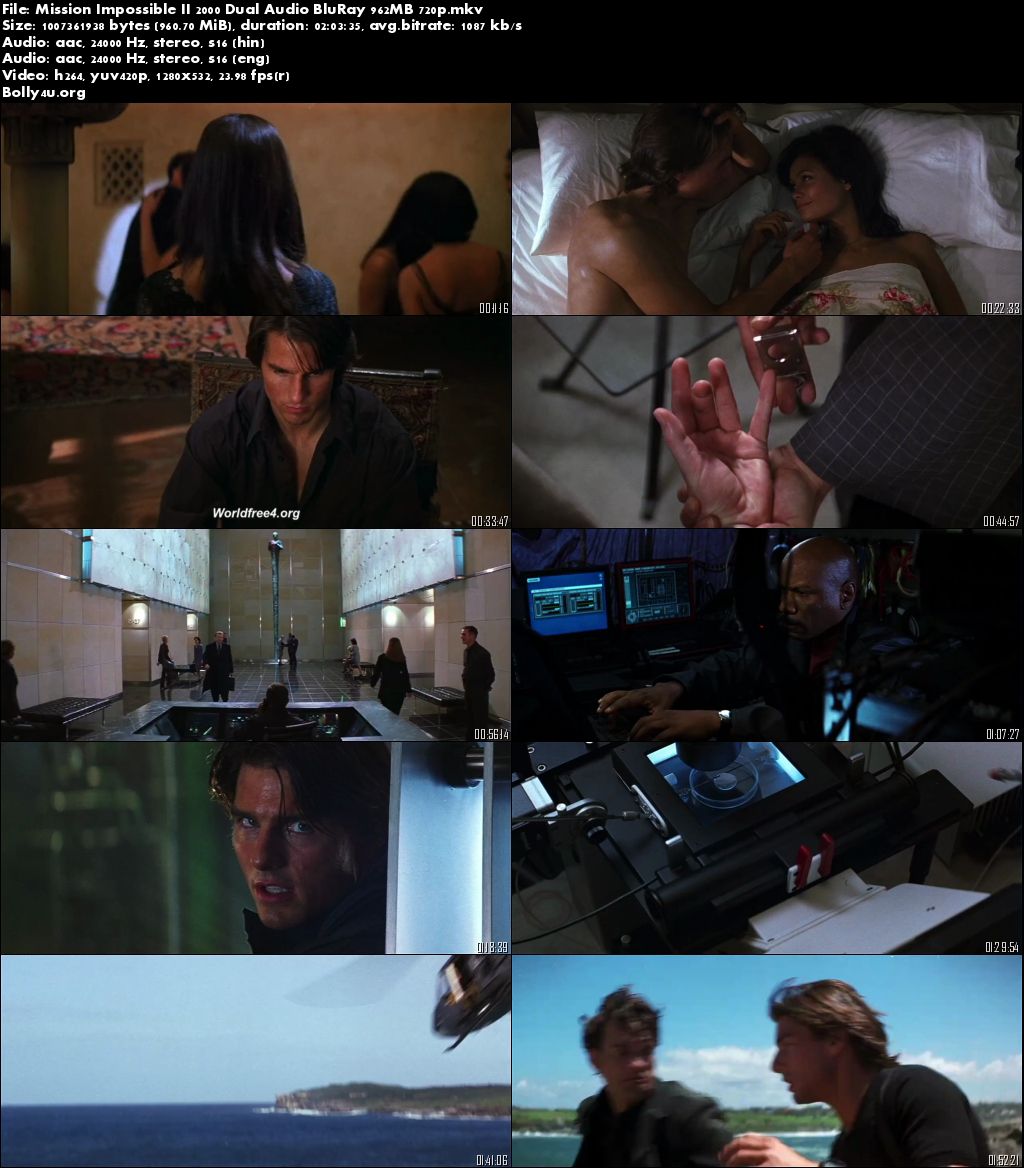 Mission Impossible II 2000 BluRay Hindi Dual Audio 900MB 720p Download Mission Impossible II 2000 BluRay Hindi Dual Audio 900MB 720p Download