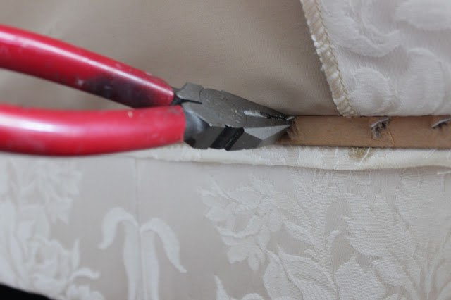 how to remove staples from furniture