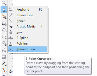 Ikon 3 Point Curve Corel Draw