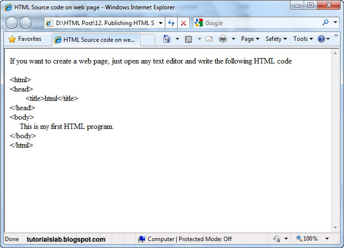 Online Web Tutorials