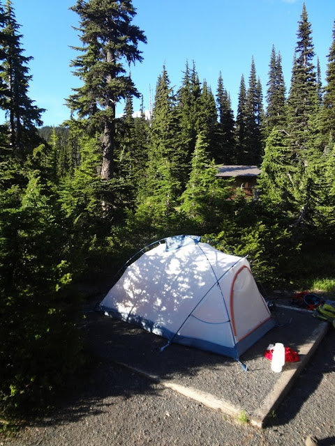 Tent at Taylor Meadows Campsite, Garibaldi Provincial park