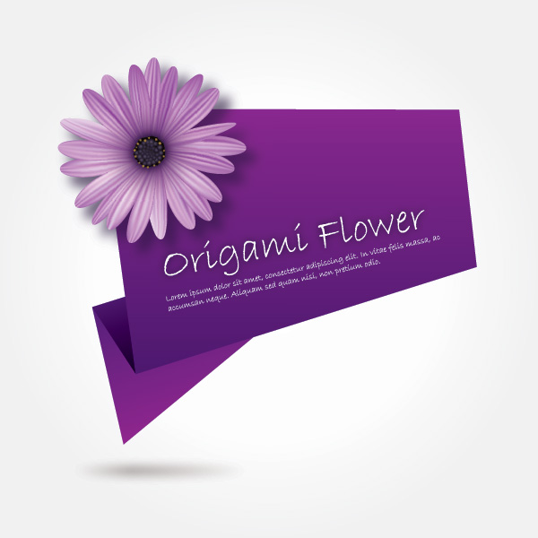 origami flower free vector