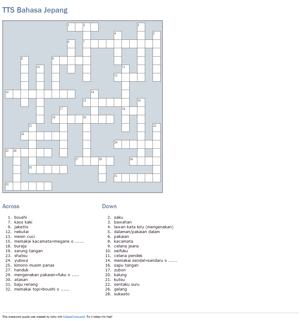Contoh Soal Teka Teki Silang Bahasa Indonesia Dan Jawabannya Contoh Soal Terbaru